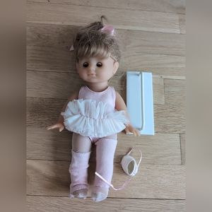 Corolle Ballerina doll 11”  Blonde Hair. Comes with Ballet Bar and one slipper.